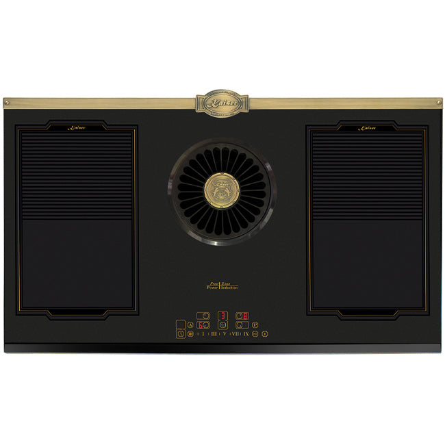 Empire 60cm Electric Oven & 90cm Downdraft Induction Hob (Ivory)