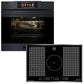 La Perle Noire 60cm Pyrolytic Oven & 77cm Induction Hob (Black Moire)