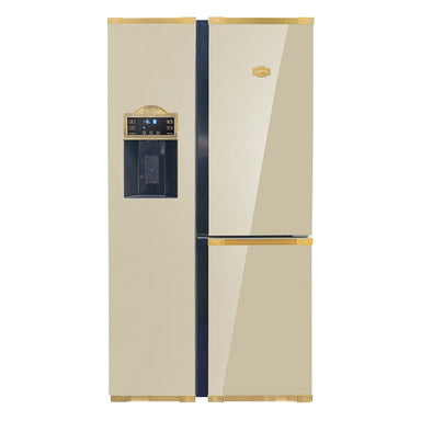 ☆ K.1stページ Art Deco American Style Plumbed Fridge Freezer (Ivory) – Kaiser