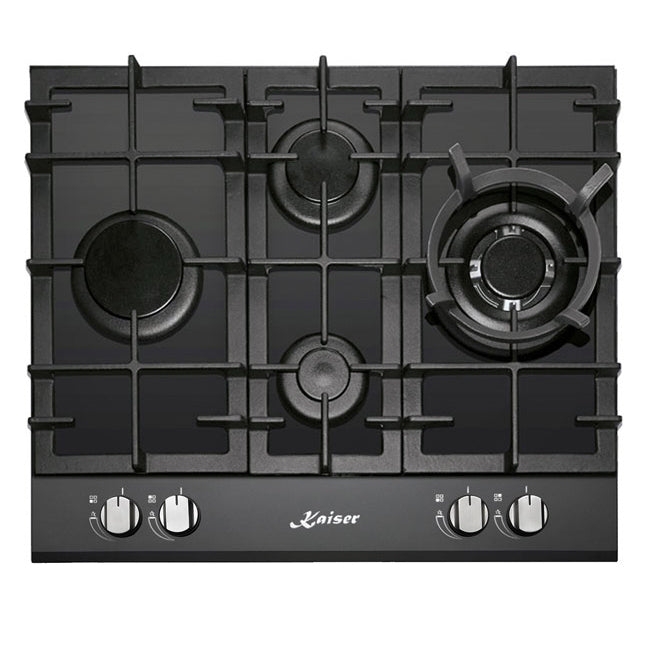 Grand Chef Gas Oven & 4 Burner Gas Hob Bundle (Black)