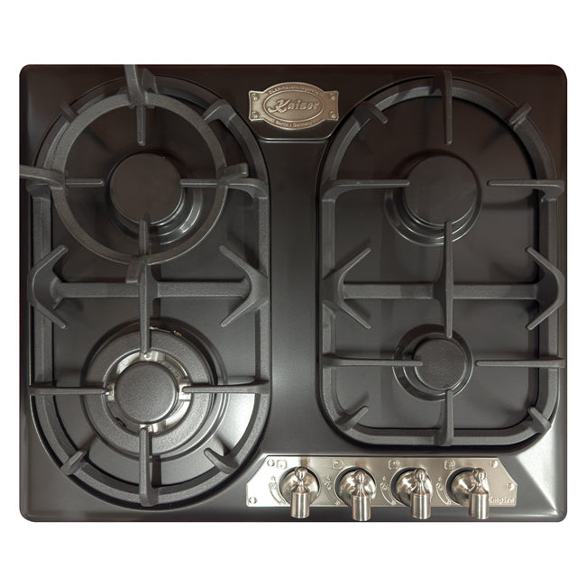 Empire Electric Oven & 4 Burner Gas Hob Bundle (Black Silver)