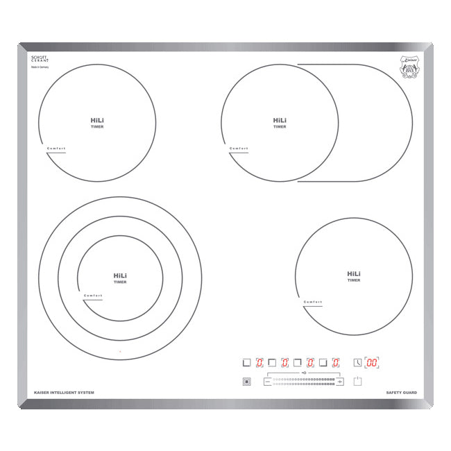 Grand Chef Gas Oven & 4 Burner Ceramic Hob Bundle (White)