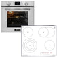 Grand Chef Gas Oven & 4 Burner Ceramic Hob Bundle (White)