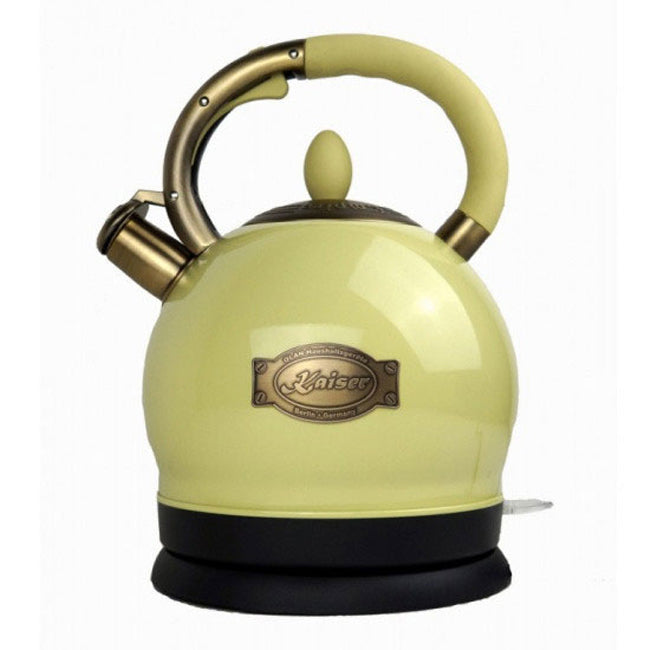 Yellow microwave and store kettle