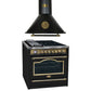 Empire Induction Range Cooker & 90cm Cooker Hood Bundle (Black)
