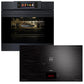 La Perle Noire 60cm Steam Oven & 90cm Induction Hob (Black Moire)