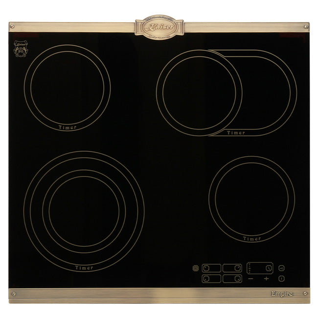 Empire 58cm Black Glass Ceramic Hob (Black)