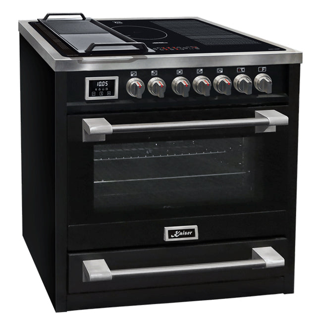 Avantgarde Pro Induction Range Cooker & 90cm Cooker Hood (Black)