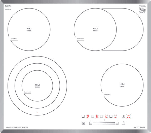 Grand Chef Gas Oven & 4 Burner Ceramic Hob Bundle (White)