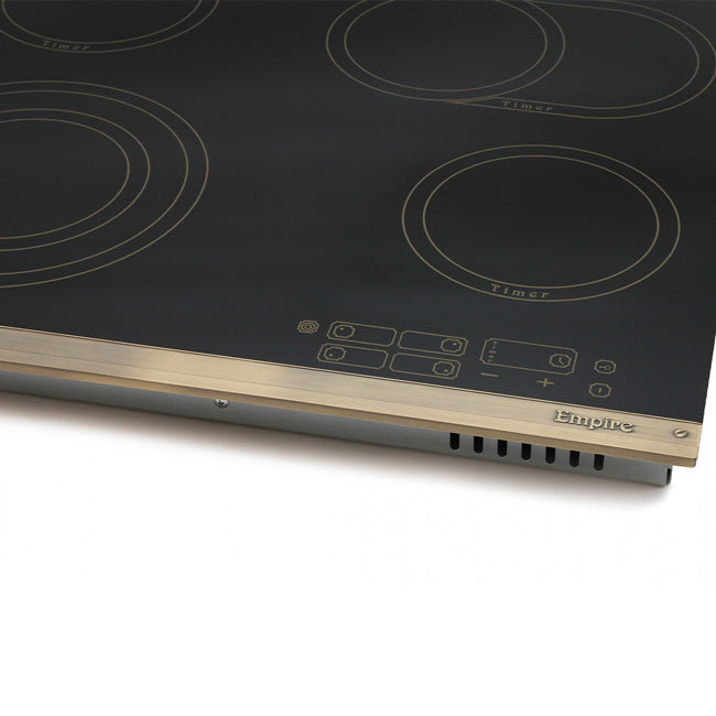 Empire 58cm Black Glass Ceramic Hob (Black)