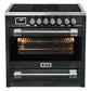 Avantgarde Pro Induction Range Cooker & 90cm Cooker Hood (Black)