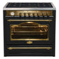 Empire Induction Range Cooker & 90cm Cooker Hood Bundle (Black)