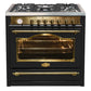 Empire Dual Fuel Range Cooker & 90cm Hood Bundle (Black)