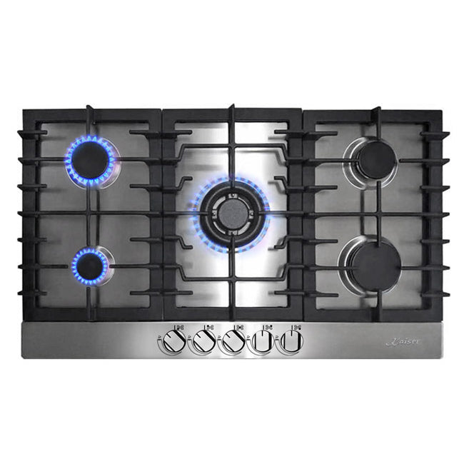 Grand Chef Gas Oven & 5 Burner Gas Hob Bundle (Stainless Steel)