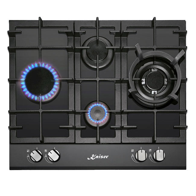 Grand Chef Gas Oven & 4 Burner Gas Hob Bundle (Black)