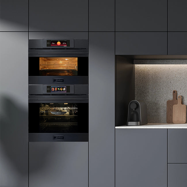 La Perle Noire Steam Oven & Built In Combination Oven Bundle (Black Moire)