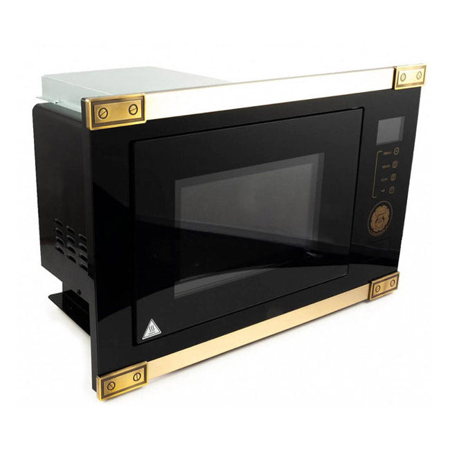 Art Deco Electric Oven & Built-in Microwave Bundle (Black)