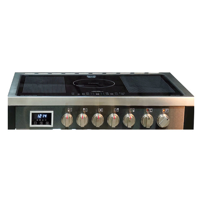 Avantgarde Pro Induction Range Cooker & 90cm Cooker Hood (Black)