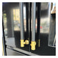 Art Deco French Door Fridge Freezer Leather Handles (Black) LP