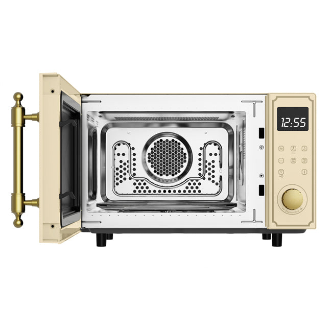 Empire 900W Microwave & Espresso Coffee Machine Bundle (Ivory)