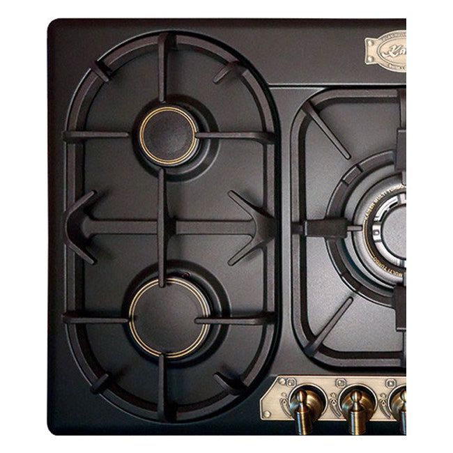 Empire Gas Oven & 5 Burner Gas Hob Black Bundle