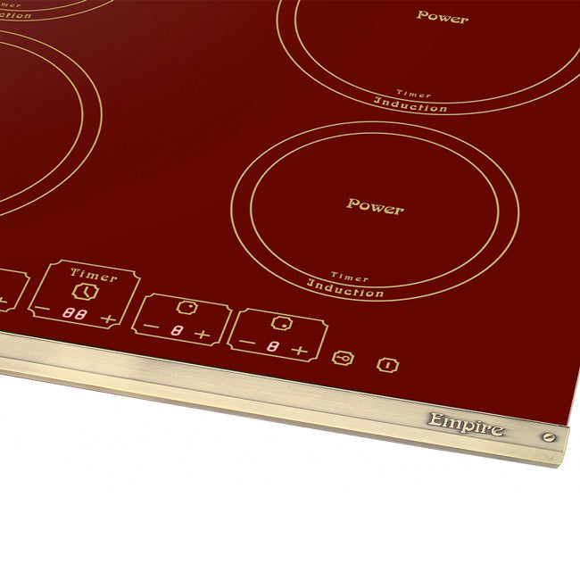 Empire 58cm Glass Induction Hob (Bordeaux Red)