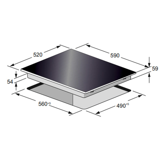 La Perle Noire 60cm Pyrolytic Oven & 59cm Induction Hob (Black Moire)