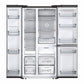 Art Deco American Style Plumbed Fridge Freezer (Black)