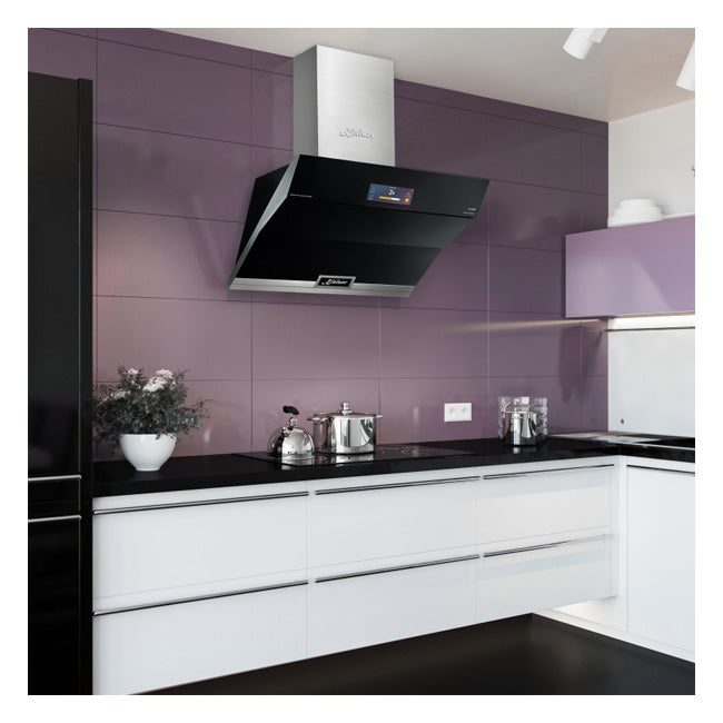 La Perle Noire 90cm Induction Hob & 90cm TFT Cooker Hood (Black Moire)