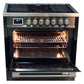 Avantgarde Pro Induction Range Cooker & 90cm Cooker Hood (Black)