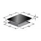 Grand Chef 45cm 3 Zone Induction Hob (Black)