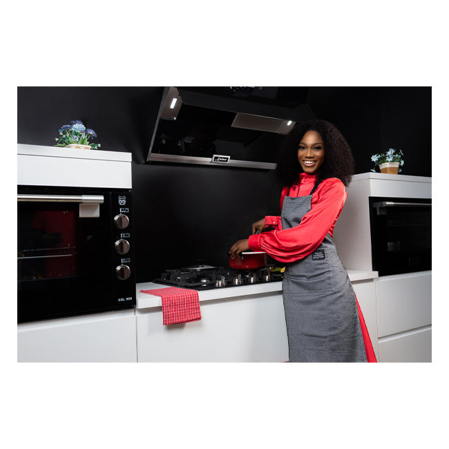 La Perle Noire 77cm Induction Hob & 90cm TFT Cooker Hood (Black)