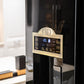 Art Deco American Style Plumbed Fridge Freezer (Black)