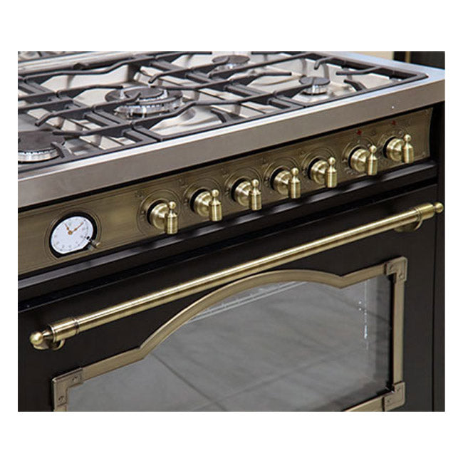 Empire Dual Fuel Range Cooker & 90cm Hood Bundle (Black)