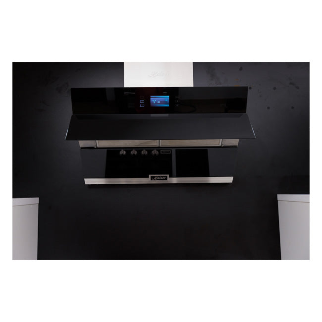 La Perle Noire 77cm Induction Hob & 90cm TFT Cooker Hood (Black)