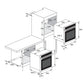 La Perle Noire Electric Oven & Built In Combination Oven Bundle (Black Moire)