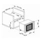 Art Deco Built In 900W Microwave Oven (Black)