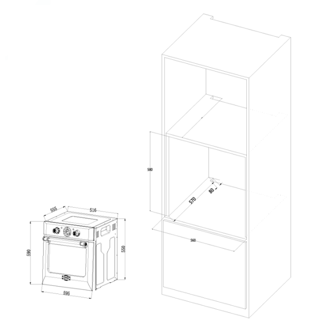 Belle Epoque Electric Oven (Ivory)