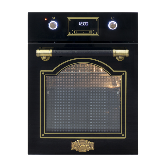 Art Deco 45cm Electric Oven & 58cm Free Zone induction Hob (Black)