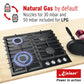 Grand Chef Gas Oven & 4 Burner Gas Hob Bundle Black