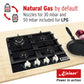 Grand Chef Gas Oven & 4 Burner Gas Hob Bundle (Black)