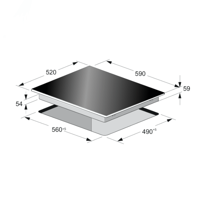 Empire 58cm Glass Induction Hob (Black)