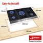 Avantgarde Pro 90cm Electric Oven & 90cm Turbo Gas Hob (Black)