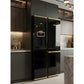 Art Deco American Style Plumbed Fridge Freezer (Black)