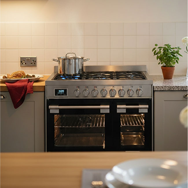 Avantgarde Pro 90cm Double Cavity Dual Fuel Range Cooker (Stainless Steel)