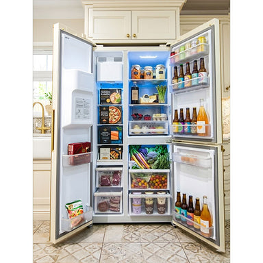 Art Deco American Style Plumbed Fridge Freezer (Ivory) – Kaiser