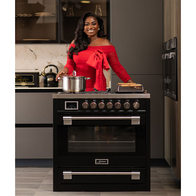 Avantgarde Pro 90cm Dual Fuel Range Cooker (Black)