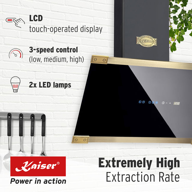 Empire Induction Hob & Art Deco Cooker Hood Bundle (Black)