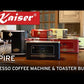 Empire Espresso Coffee Machine & Toaster Bundle (Bordeaux Red)