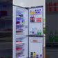 Art Deco American Style Plumbed Fridge Freezer (Black)